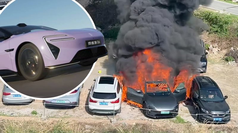 Avatr 06 electric sedan from Changan caught fire in China