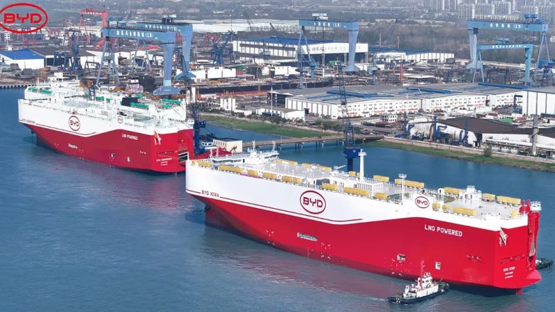 BYD completed its massive fleet, now able to export 1 million cars a year. But not just from China