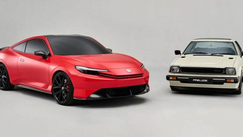 Five generations of the Honda Prelude