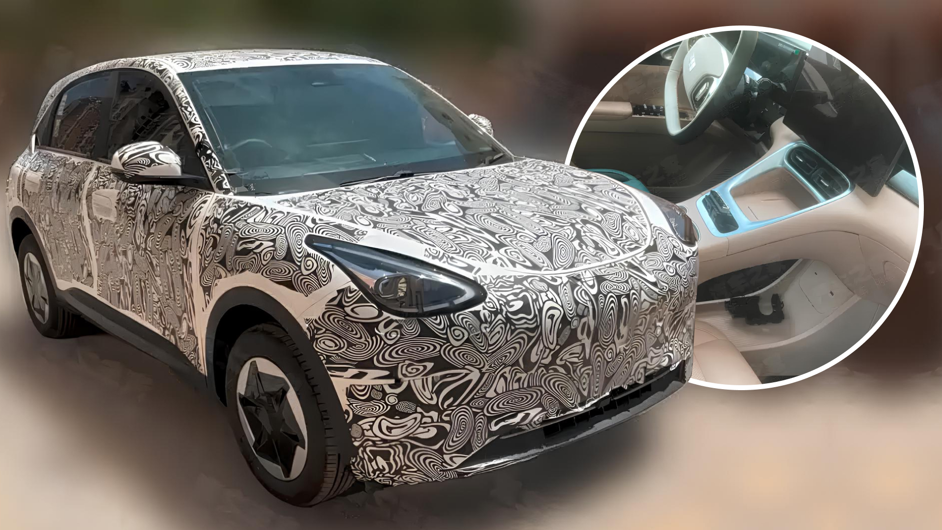 Updated Geely EX2 EV hatchback seen during road tests in China